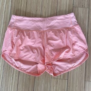 Lululemon speed up shorts size 8 orange